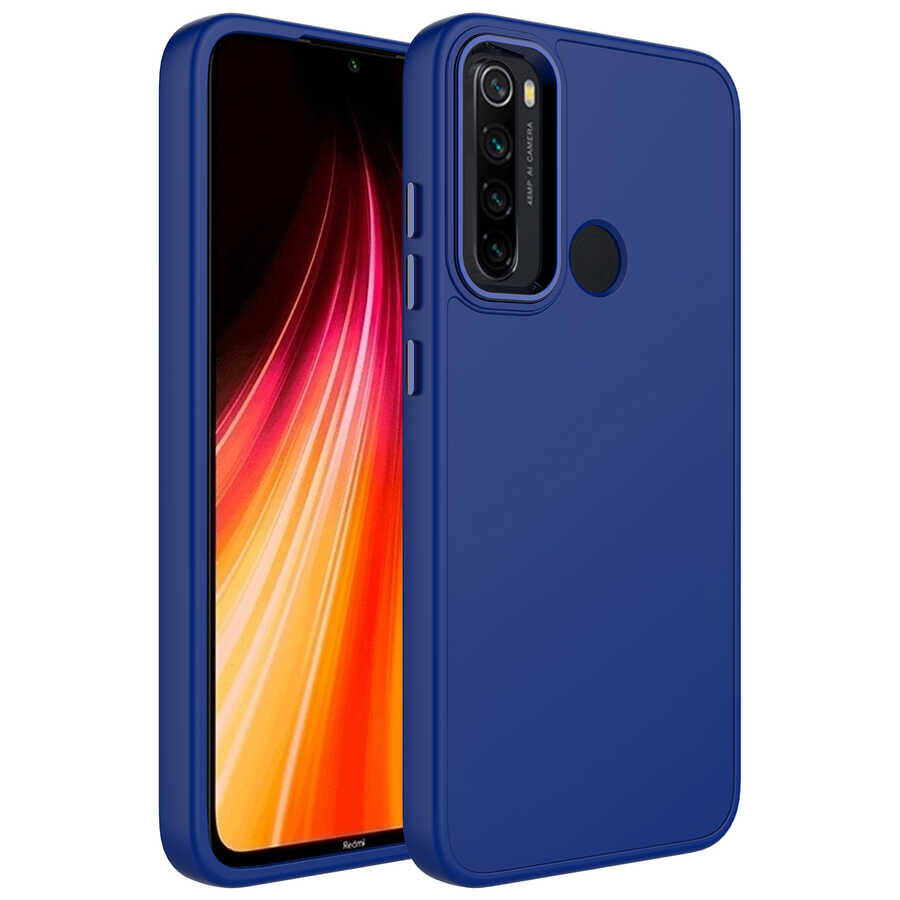 Xiaomi Redmi Note 8 Kılıf Metal Çerçeve ve Buton Tasarımlı Silikon Zore Luna Kapak - 5