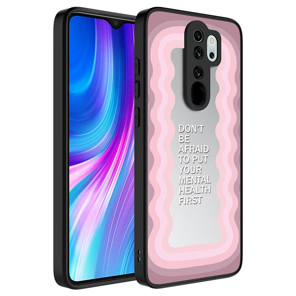 Xiaomi Redmi Note 8 Pro Kılıf Aynalı Desenli Kamera Korumalı Parlak Zore Mirror Kapak - 8