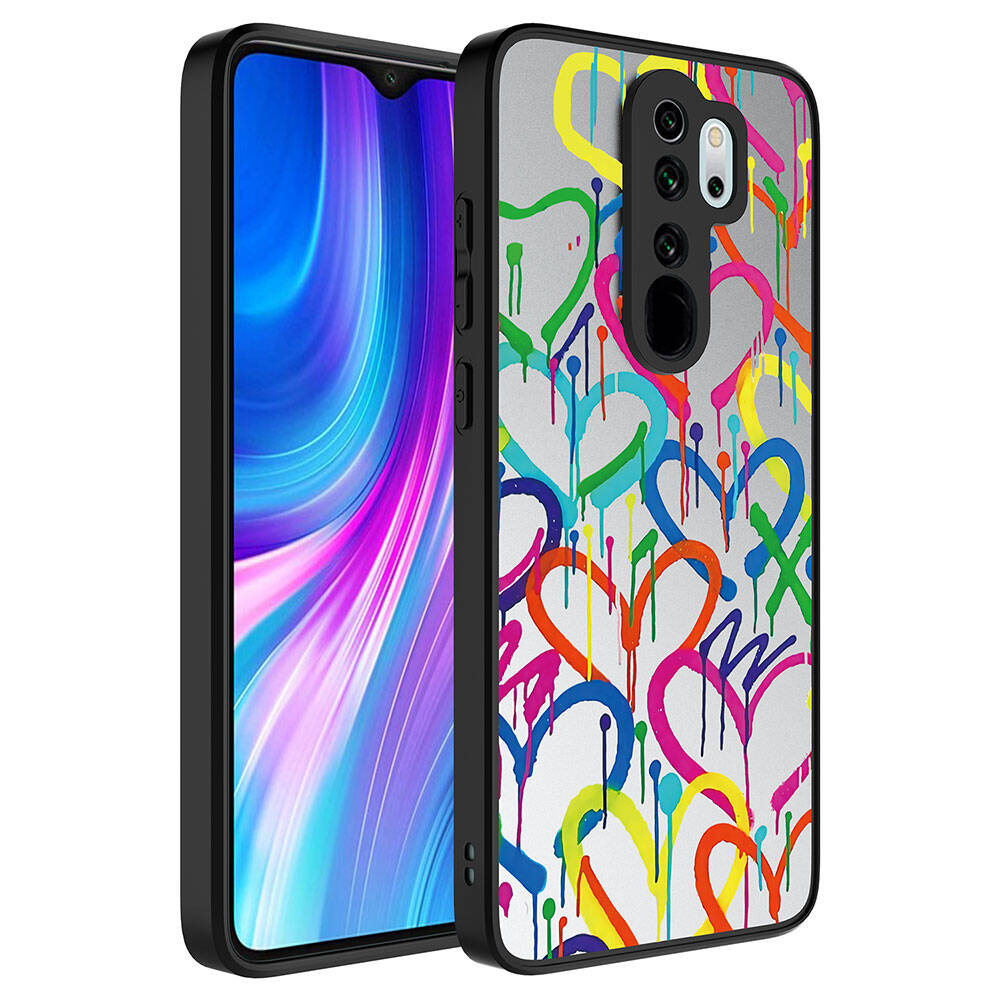 Xiaomi Redmi Note 8 Pro Kılıf Aynalı Desenli Kamera Korumalı Parlak Zore Mirror Kapak - 6