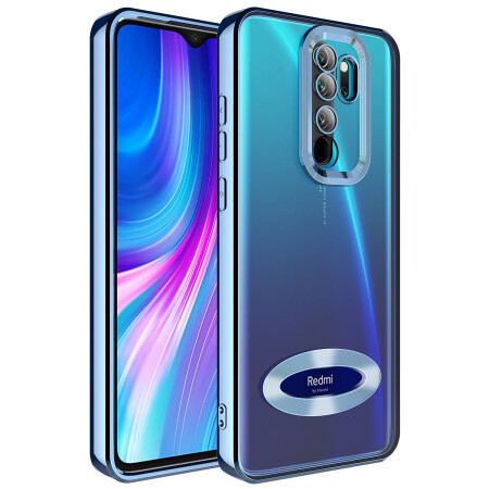 Xiaomi Redmi Note 8 Pro Kılıf Kamera Korumalı Logo Gösteren Zore Omega Kapak - 5