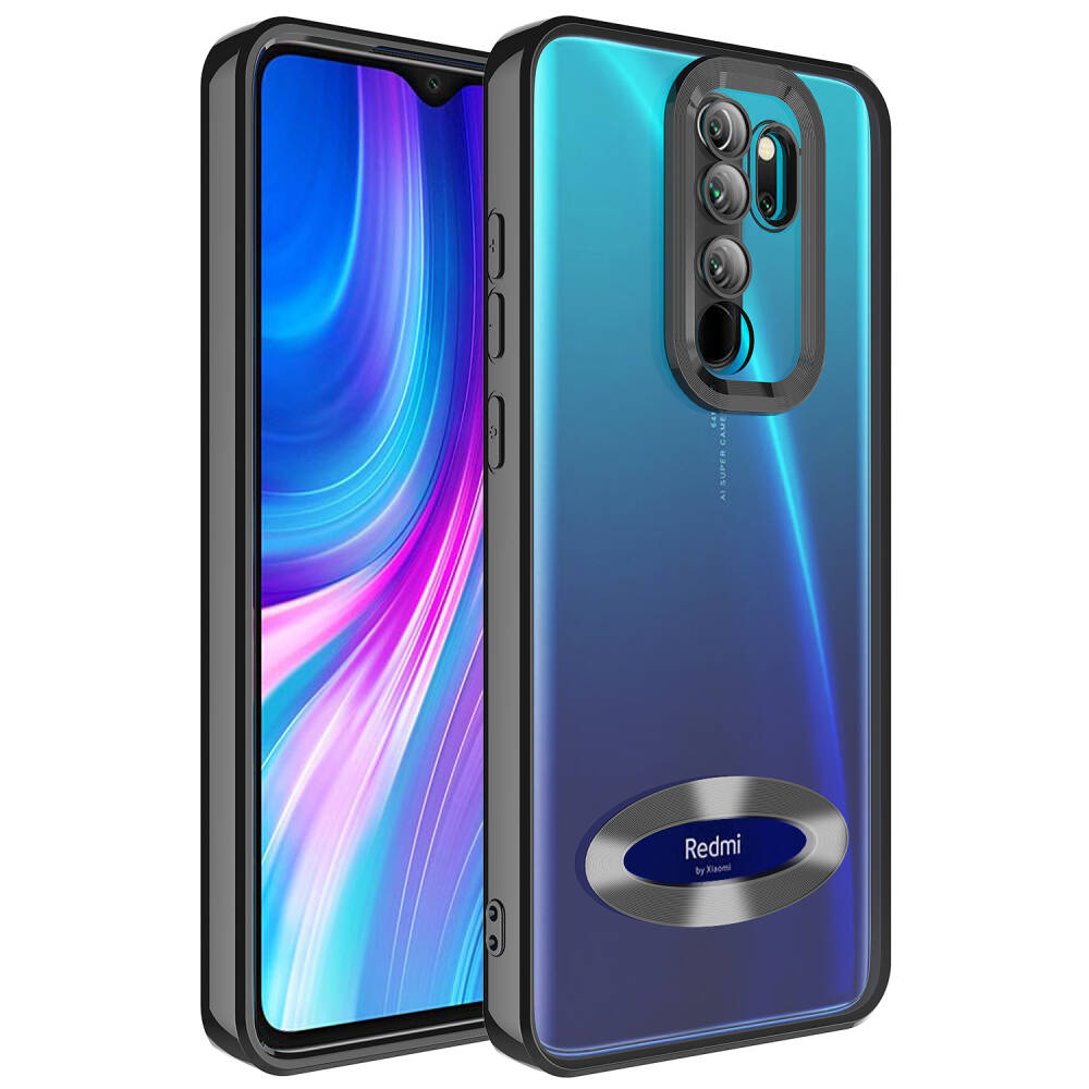 Xiaomi Redmi Note 8 Pro Kılıf Kamera Korumalı Logo Gösteren Zore Omega Kapak - 3