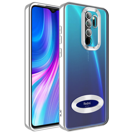 Xiaomi Redmi Note 8 Pro Kılıf Kamera Korumalı Logo Gösteren Zore Omega Kapak - 2