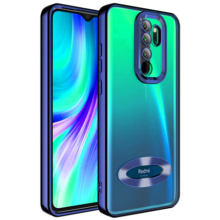 Xiaomi Redmi Note 8 Pro Kılıf Kamera Korumalı Logo Gösteren Zore Omega Kapak - 1