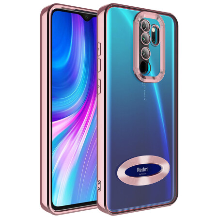 Xiaomi Redmi Note 8 Pro Kılıf Kamera Korumalı Logo Gösteren Zore Omega Kapak - 28