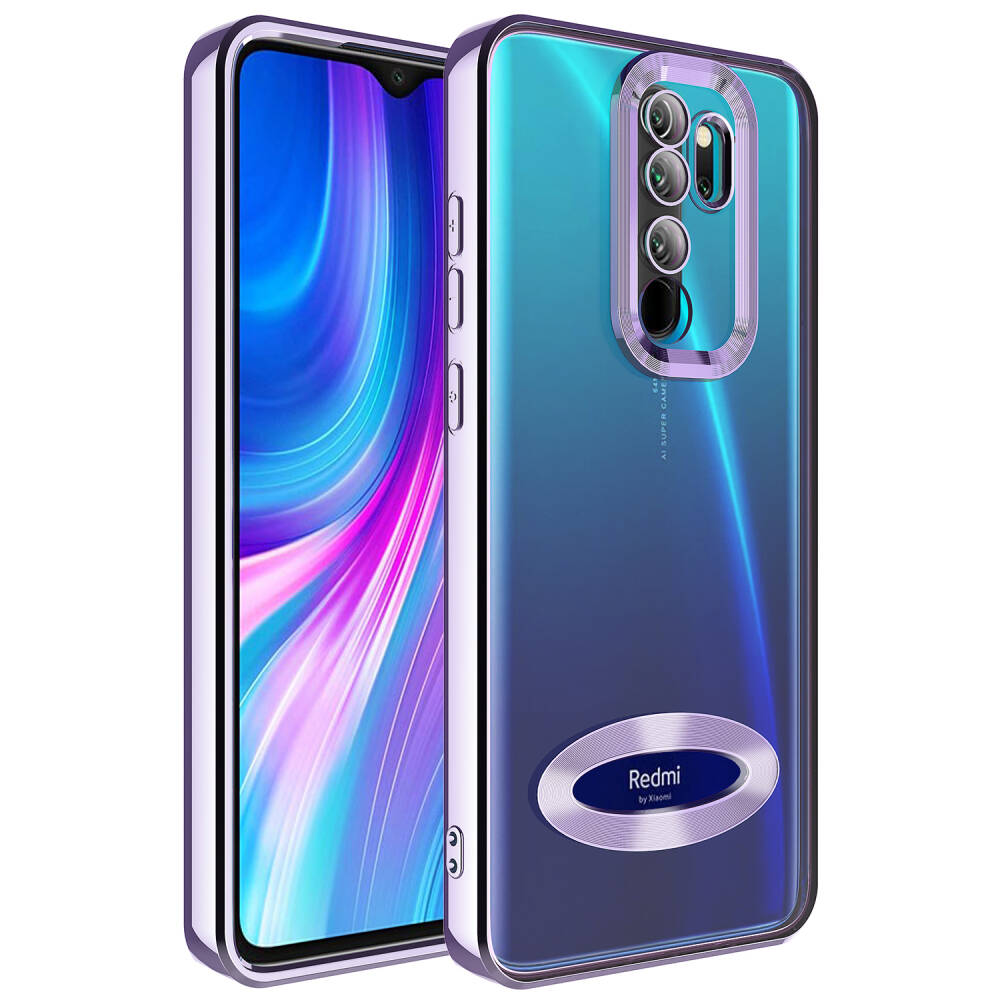 Xiaomi Redmi Note 8 Pro Kılıf Kamera Korumalı Logo Gösteren Zore Omega Kapak - 18