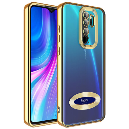 Xiaomi Redmi Note 8 Pro Kılıf Kamera Korumalı Logo Gösteren Zore Omega Kapak - 13