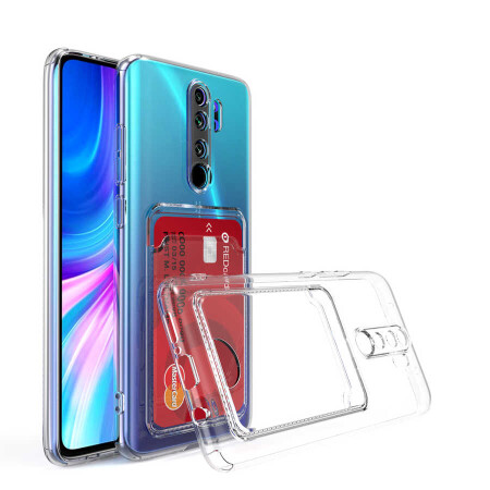 Xiaomi Redmi Note 8 Pro Kılıf Kartlıklı Şeffaf Zore Setra Clear Silikon Kapak - 2