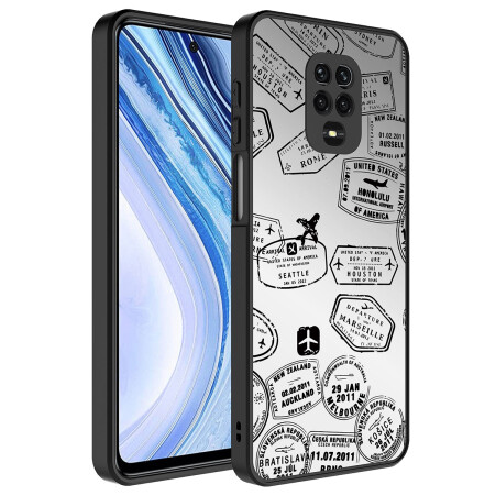 Xiaomi Redmi Note 9 Pro Kılıf Aynalı Desenli Kamera Korumalı Parlak Zore Mirror Kapak - 3