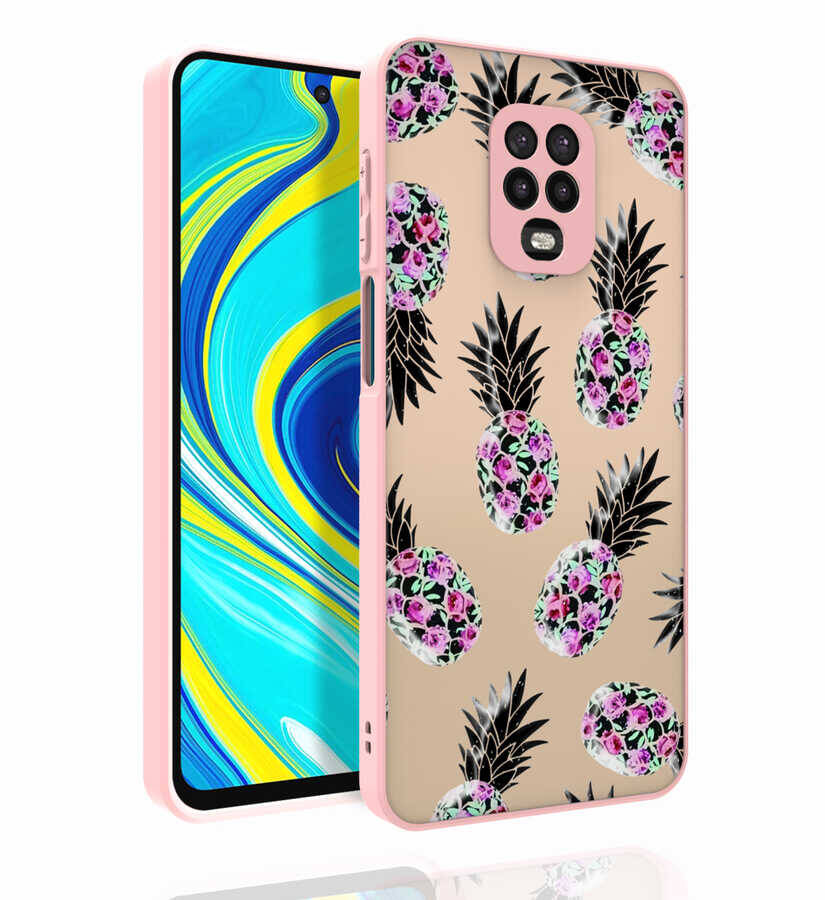 Xiaomi Redmi Note 9 Pro Kılıf Desenli Kamera Korumalı Parlak Zore Nora Kapak - 6