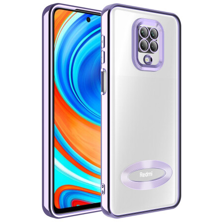 Xiaomi Redmi Note 9 Pro Kılıf Kamera Korumalı Logo Gösteren Zore Omega Kapak - 7