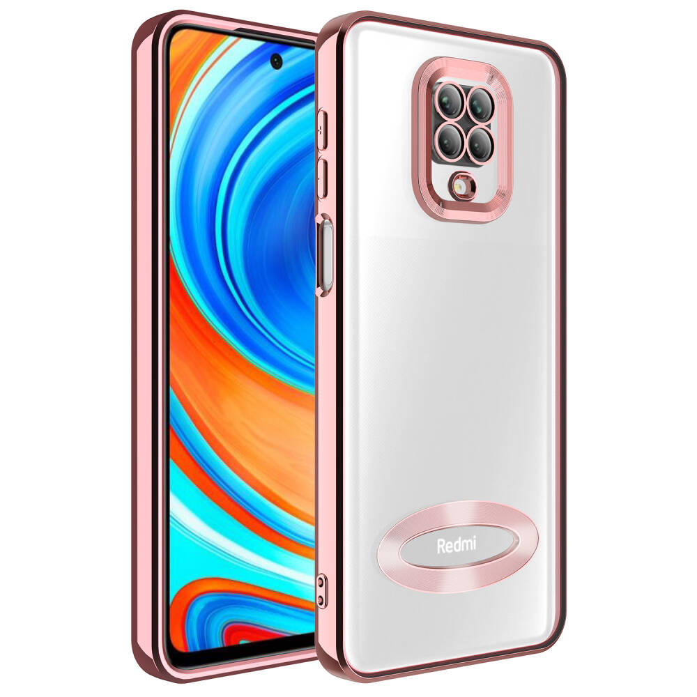 Xiaomi Redmi Note 9 Pro Kılıf Kamera Korumalı Logo Gösteren Zore Omega Kapak - 6