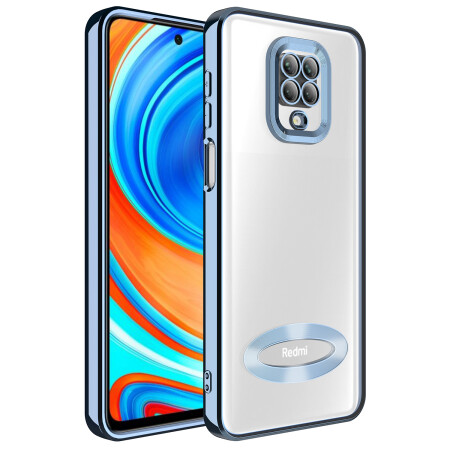 Xiaomi Redmi Note 9 Pro Kılıf Kamera Korumalı Logo Gösteren Zore Omega Kapak - 5