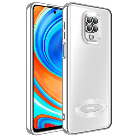 Xiaomi Redmi Note 9 Pro Kılıf Kamera Korumalı Logo Gösteren Zore Omega Kapak - 3