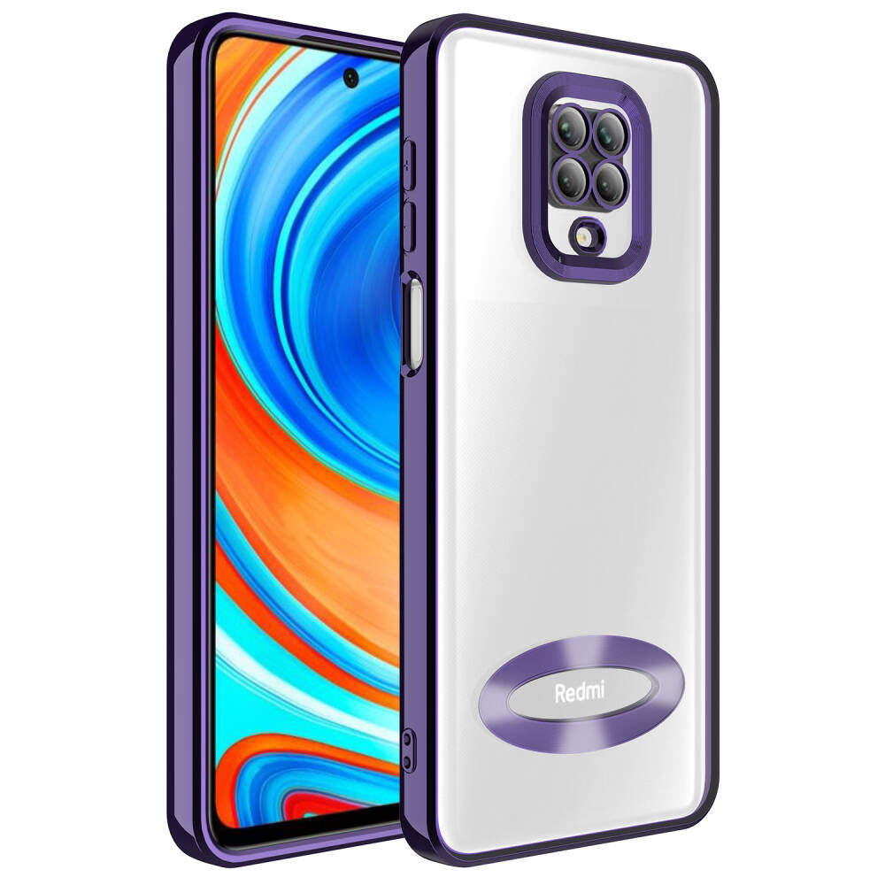 Xiaomi Redmi Note 9 Pro Kılıf Kamera Korumalı Logo Gösteren Zore Omega Kapak - 2