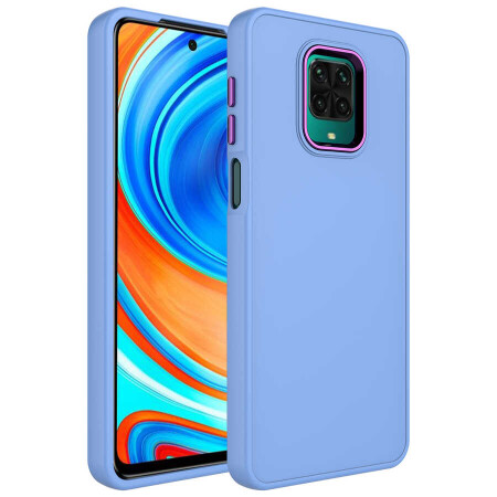 Xiaomi Redmi Note 9 Pro Kılıf Metal Çerçeve ve Buton Tasarımlı Silikon Zore Luna Kapak - 13