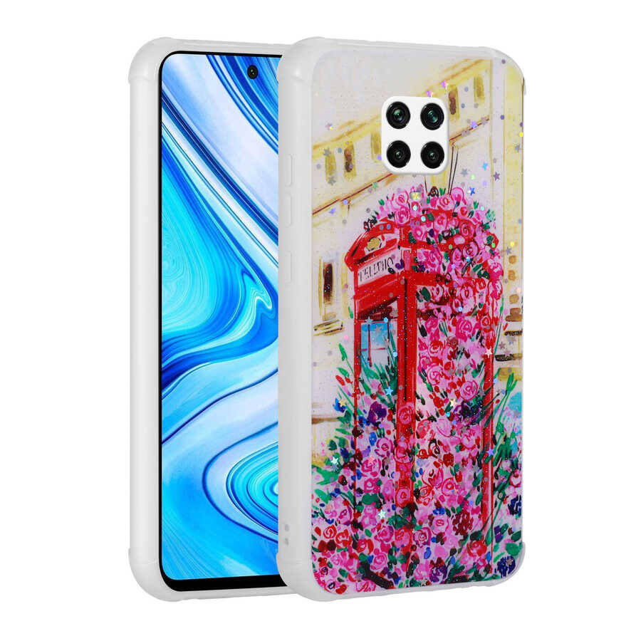 Xiaomi Redmi Note 9 Pro Kılıf Simli Desenli Kamera Korumalı Parlak Zore Popy Kapak - 5