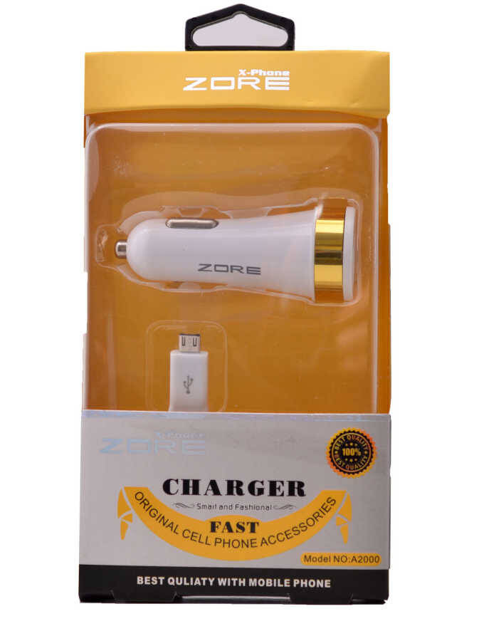 Zore 3 Usb li 2 in 1 Micro Araç Şarj Seti 3000 Mah - 4