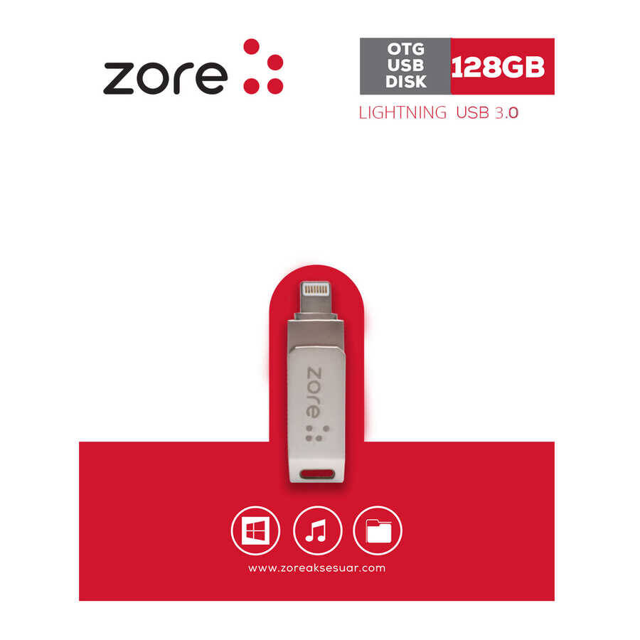 Zore 3.0 Lightning Metal OTG 128 GB - 1