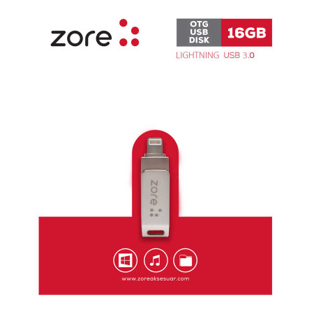 Zore 3.0 Lightning Metal OTG 16 GB - 1