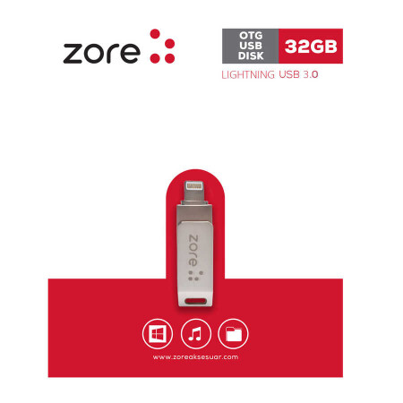 Zore 3.0 Lightning Metal OTG 32 GB - 1