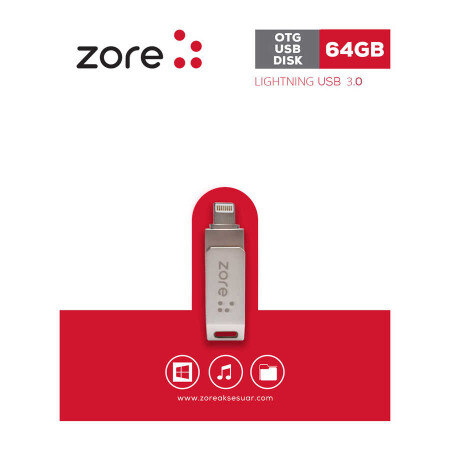 Zore 3.0 Lightning Metal OTG 64 GB - 1