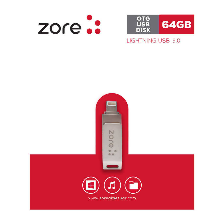 Zore 3.0 Lightning Metal OTG 64 GB - 1