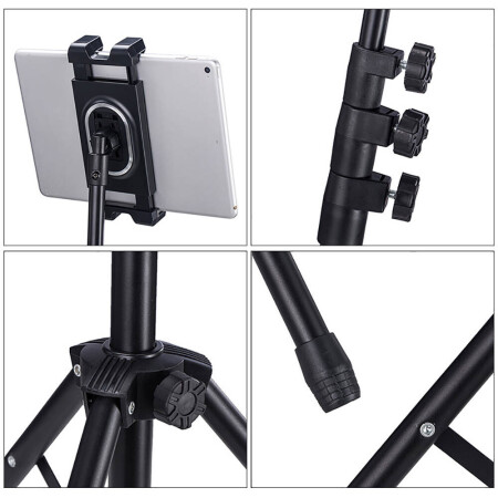 Zore ADV-306 Dört Kademeli Tablet ve Telefon Tutuculu Tripod - 13