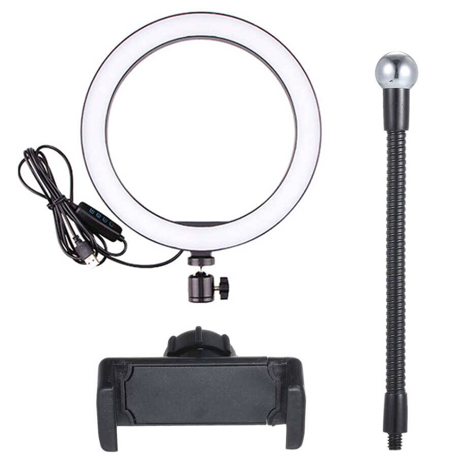 Zore CXB-260 Işıklı Telefon Tutucu Ring Light - 1