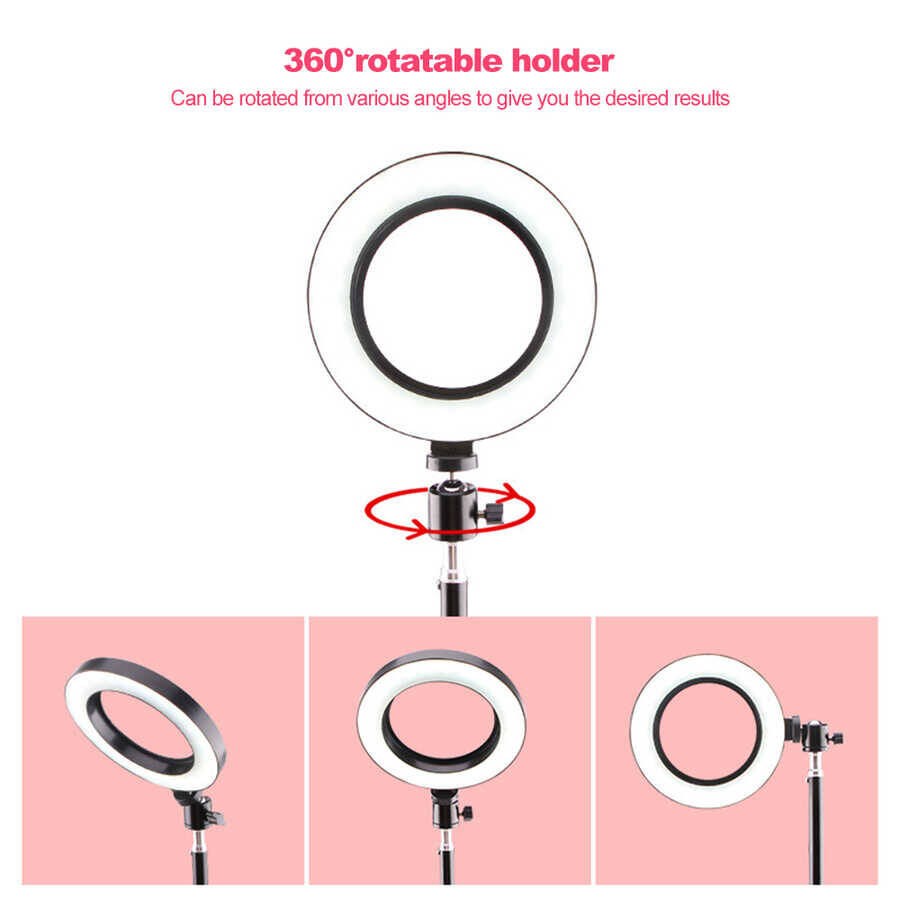 Zore CXB-260 Işıklı Telefon Tutucu Ring Light - 6