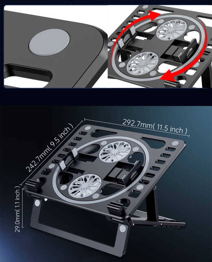 Zore HZ-01 Soğutucu Fanlı Laptop Standı - 4