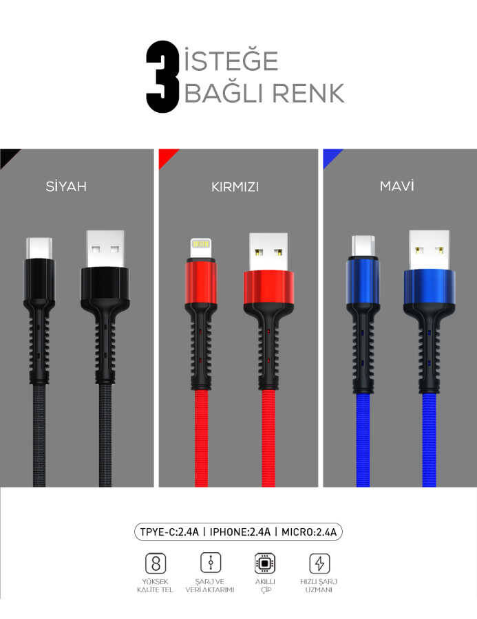 Zore LS63 Type-C Usb Kablo - 7