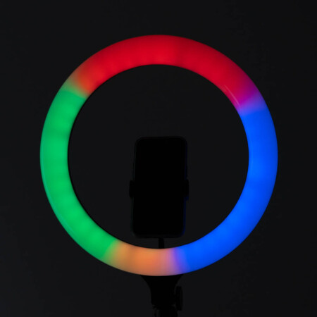 Zore MJ38 RGB 25W Ring Light Canlı Yayın 38cm USBli ve Telefon Stand - 10