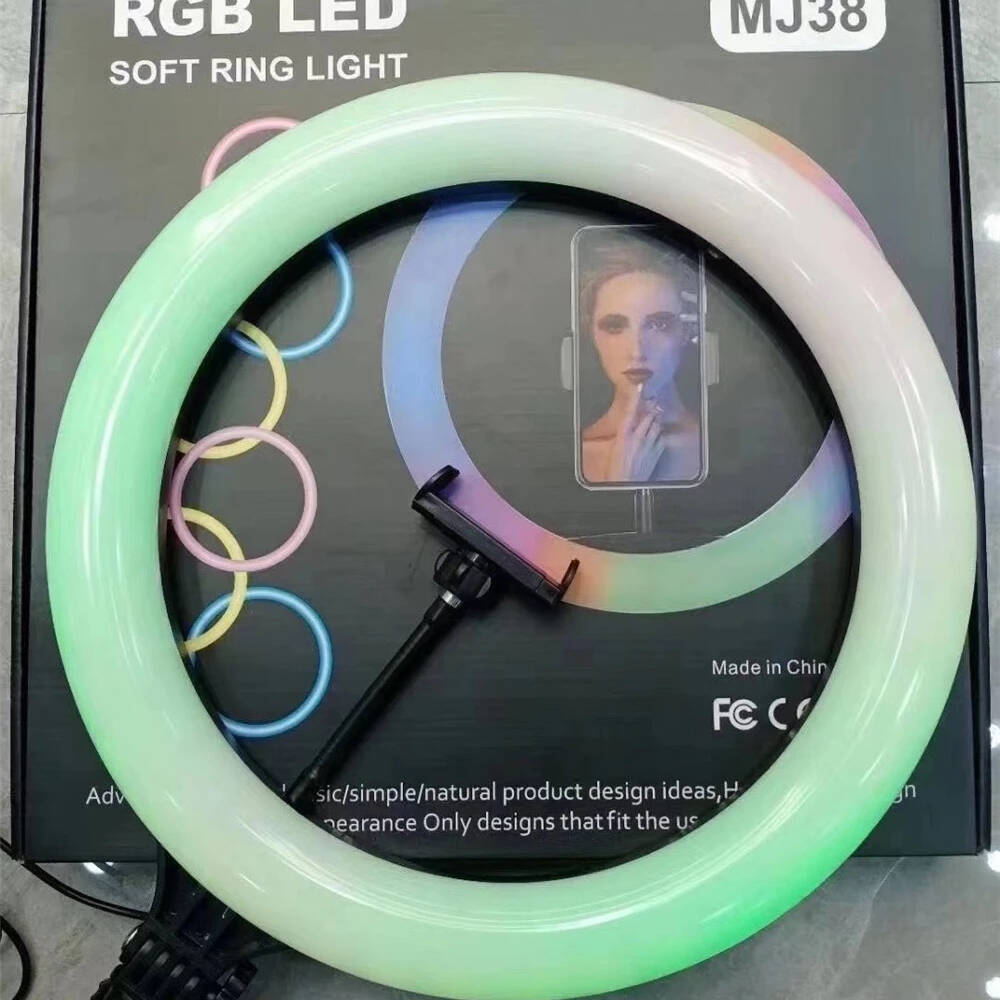 Zore MJ38 RGB 25W Ring Light Canlı Yayın 38cm USBli ve Telefon Stand - 17