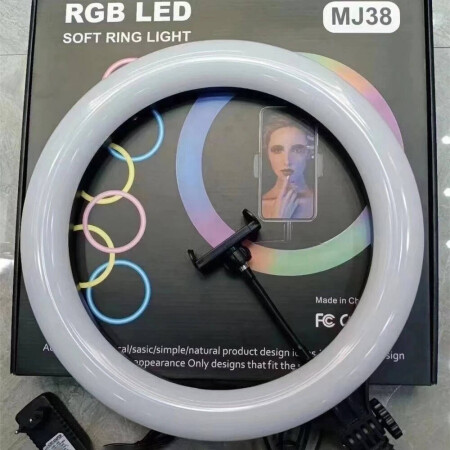 Zore MJ38 RGB 25W Ring Light Canlı Yayın 38cm USBli ve Telefon Stand - 18