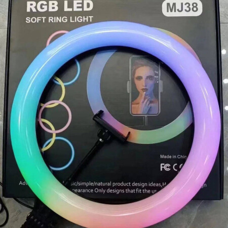 Zore MJ38 RGB 25W Ring Light Canlı Yayın 38cm USBli ve Telefon Stand - 19