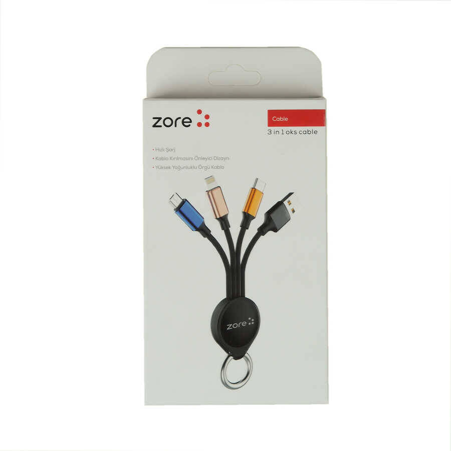 Zore OKS 3 in 1 Usb Kablo - 4