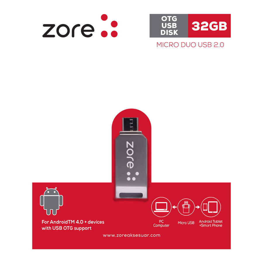 Zore OM1 Micro Metal OTG 32 GB - 2