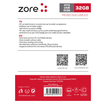 Zore OM1 Micro Metal OTG 32 GB - 3