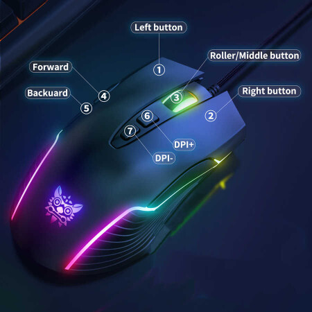 Zore Onikuma CW905 RGB Oyuncu Mouse - 9