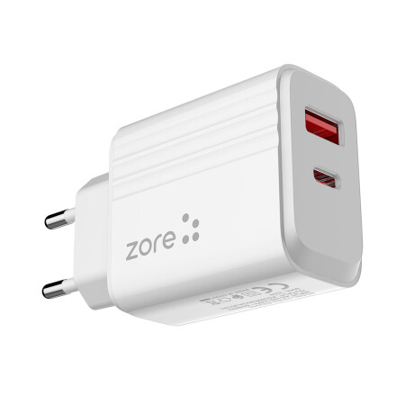 Zore Play Serisi PL3 Type-C 2in1 Seyahat Şarj Aleti 20W - 5