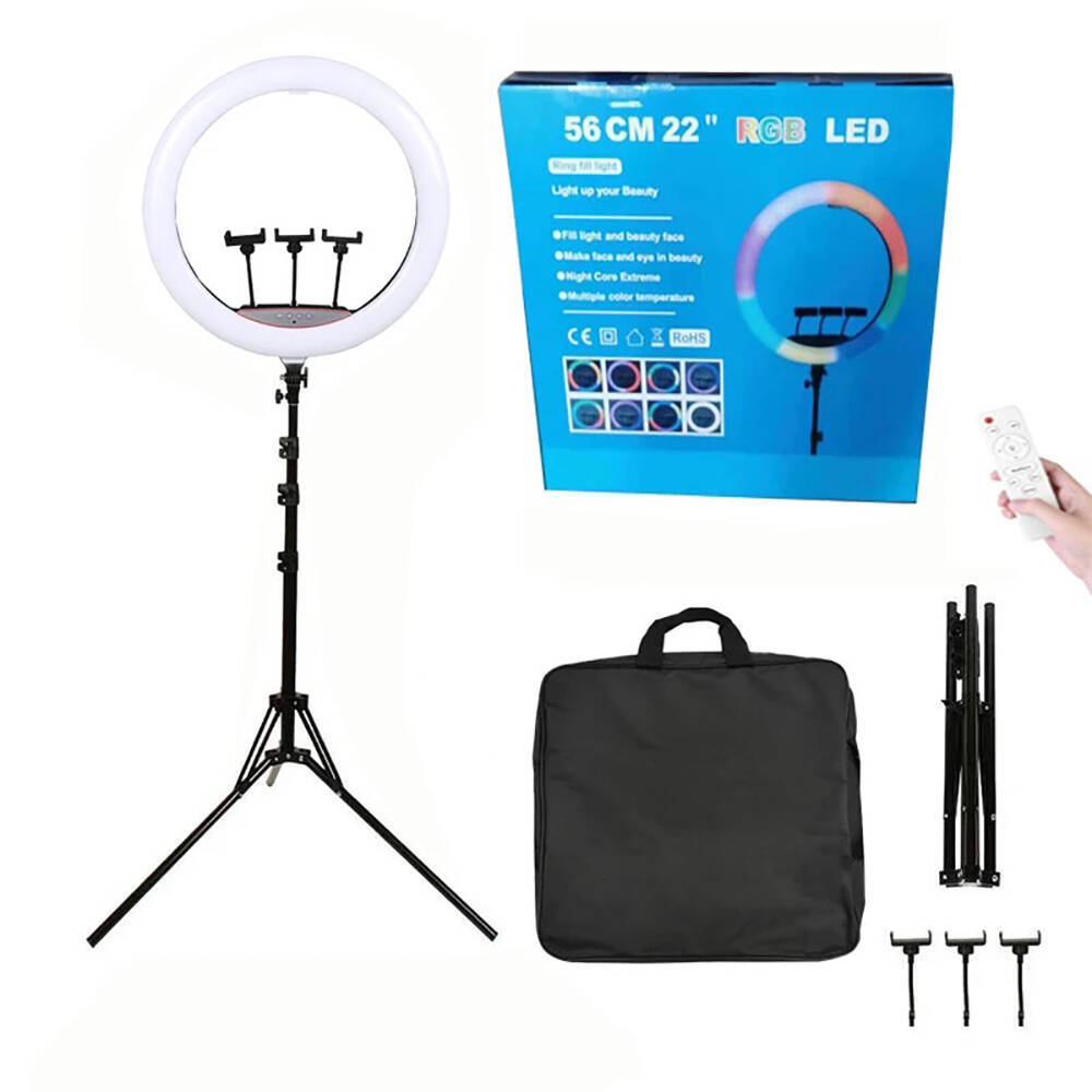 Zore RGB Light 56cm Işıklı Tripod Telefon Tutucu Ring Light - 3