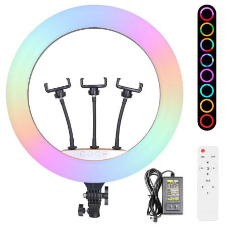 Zore RGB Light 56cm Işıklı Tripod Telefon Tutucu Ring Light - 5