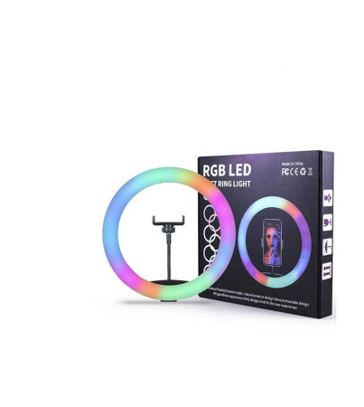 Zore RGB MJ-33 Işıklı Telefon Tutucu Ring Light - 5